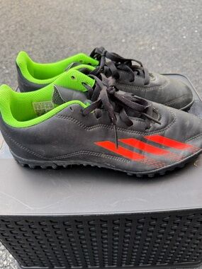 adidas Black Shoe with Neon Green Interior